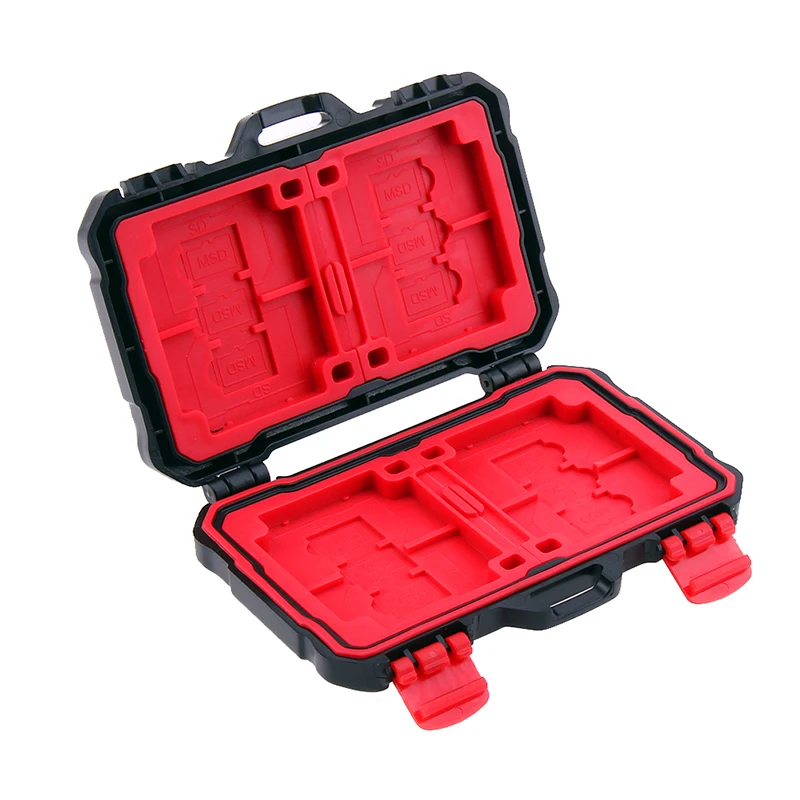

Memory Card Case Holder for 4 CF 8 SD Card SDXC MSPD XD 12 TF T-Flash Storage Box Protector Case Waterproof Anti-shock Promotion