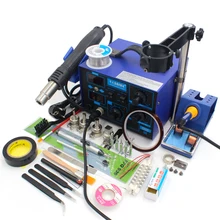 220 В или 110 В Saike 952D BGA воздушная паяльная станция 2 в 1 Тепловая пушка+ паяльник мощность 760 Вт паяльная станция с держателем+ подарок E