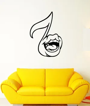 

Wall Decal Funny Music Note Mouth Singing Voice Melody Vinyl Stickers
