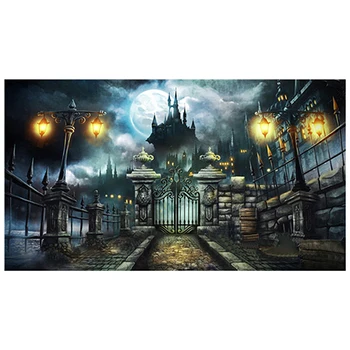 

EDT-7x5FT Backdrop Background Photo Halloween Castle Vinyl Photography Prop