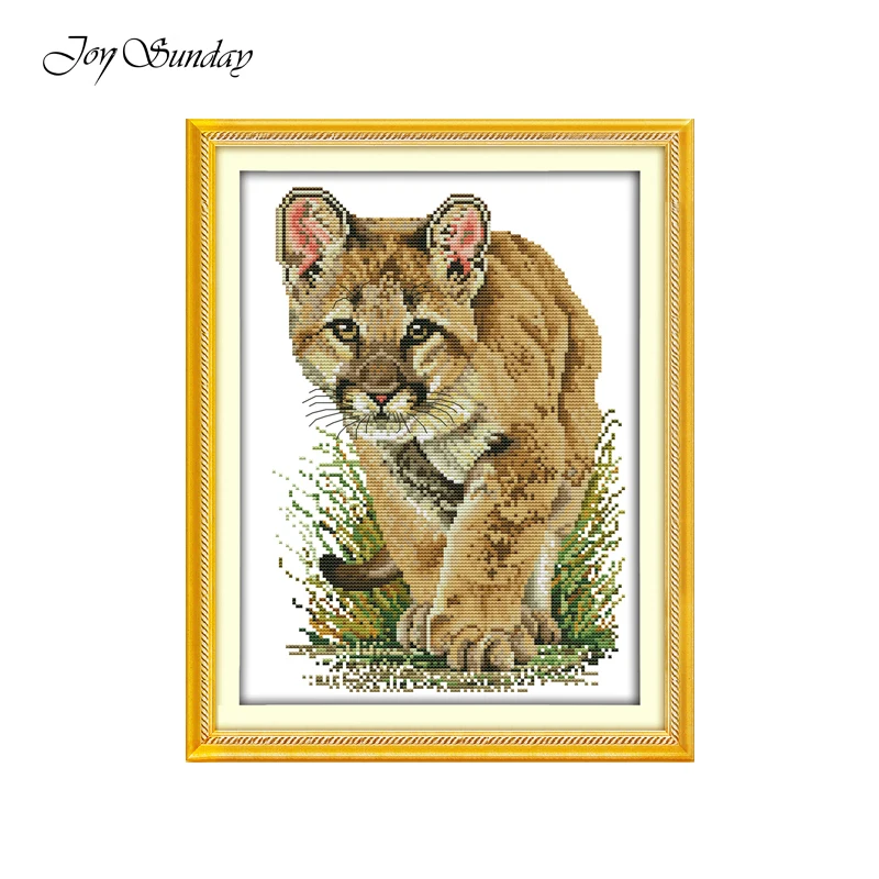 

Joy Sunday Cross Stitch Embroidery Kits DMC 11CT 14CT Animals Cotton Thread Painting Printed Canvas DIY Needlework Home Decor