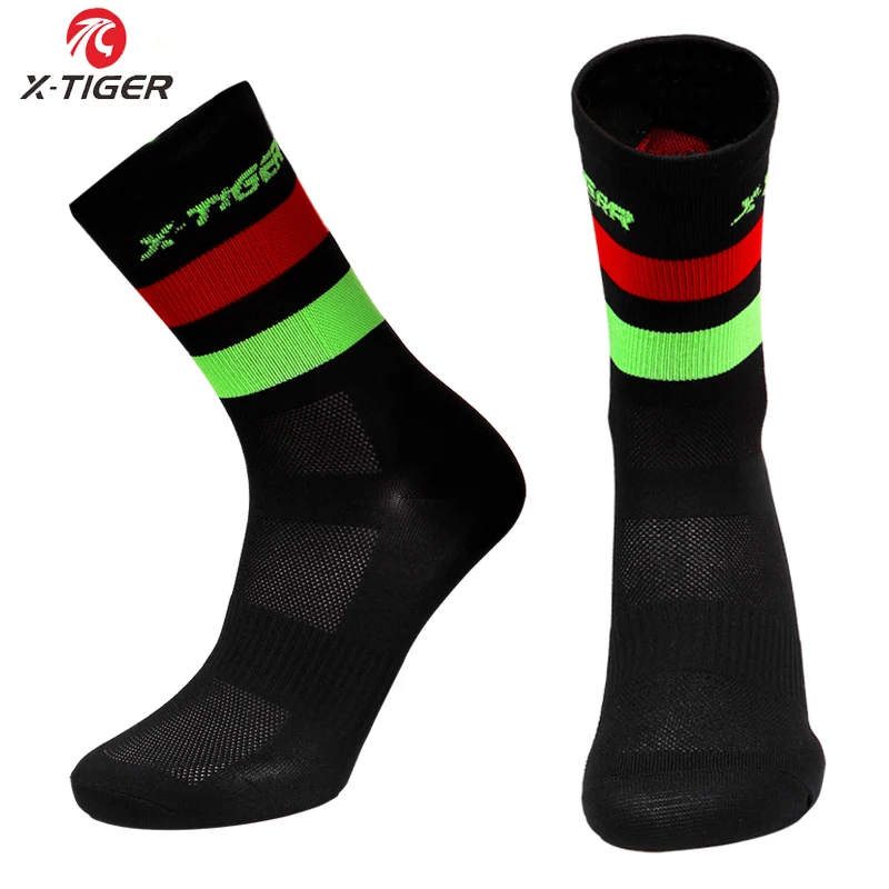 X-TIGER, 4 пар/лот, профессиональные носки для велоспорта для мужчин и женщин, носки для шоссейного велосипеда, для улицы, брендовые, для гонок, велосипеда, компрессионные, спортивные носки