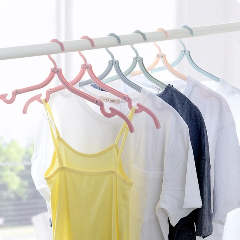 

Travel Portable Folding Clothes Hanger Multifunction Magic Stretch Drying Rack Home Wardrobe Storage Rack