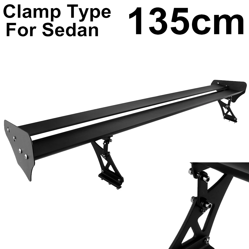 1pc 135cm Universal Car Black High Quality Lightweight Aluminum Spoilers Wings GT Truck Racing Spoiler Rear Tail Wing D30 1pc 135cm Universal Car Black High Quality Lightweight Aluminum Spoilers Wings GT Truck Racing Spoiler Rear Tail Wing D30