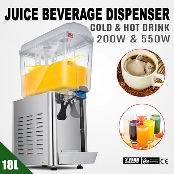 

Classic Bubbler Style Commercial 18L 4.75Gal Hot Cold Drink Juice Dispenser Beverage Milk Juicer