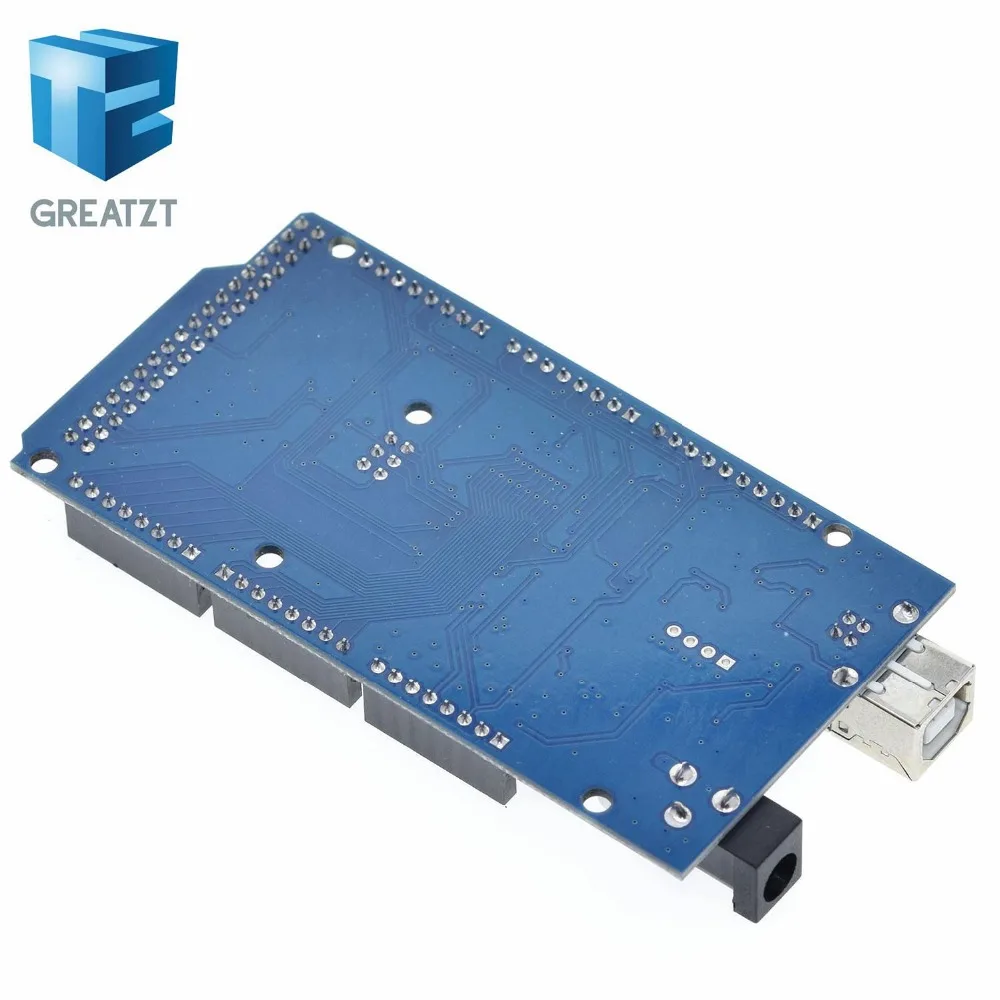 Плата GREATZT Mega 2560 R3 Mega2560 REV3(ATmega2560-16AU CH340G) на usb-кабеле совместима с arduino [с USB линией]