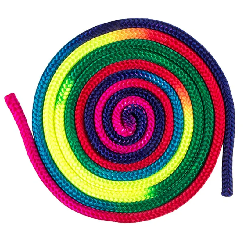 

Sports Gym Rainbow Color Rhythmic Gymnastics Rope Solid Competition Arts Training Rope Gymnastics Rope