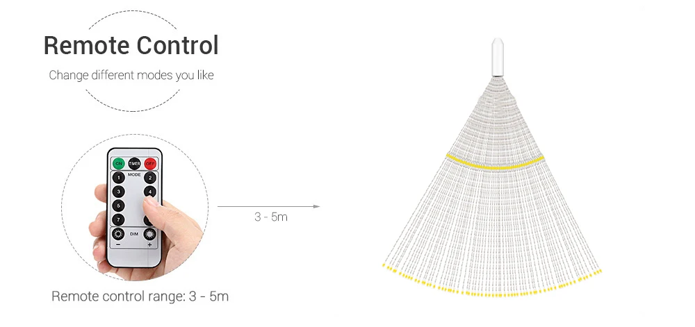 LH - BOM - YHD120WW 120 LEDs Hanging Starburst Light with Remote Control&nbsp;(Warmwhite)