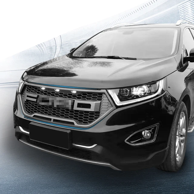 HR front Racing grill Grills fit for Ford Edge Matt black grill 2015