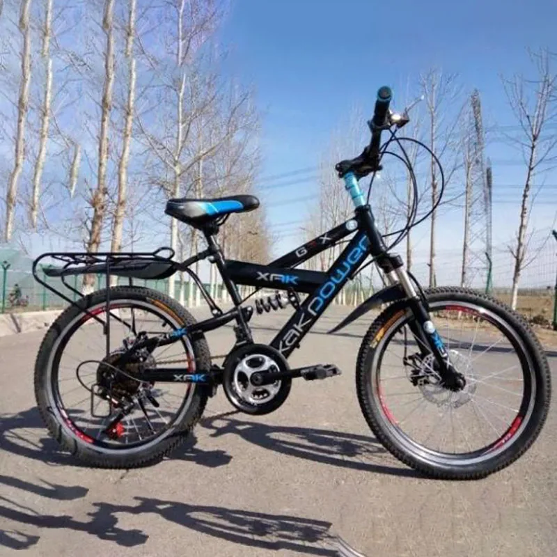 Perfect Free Shipping high quality carbon steel material 24 speed 26 inch  disc brakes front and rear shock absorber mountain bik 2