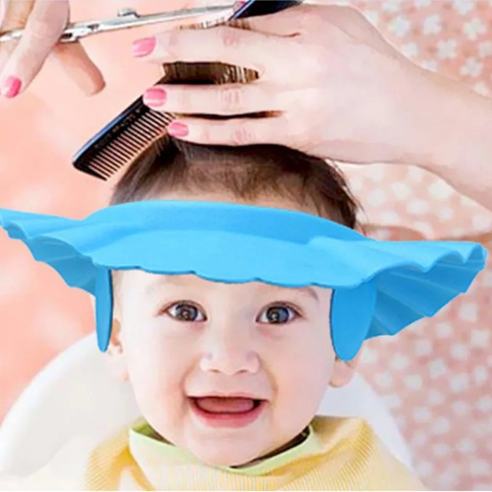 Регулируемая Детская кепка от шампуня, безопасная шапочка для купания, защитная шапочка для ванны для детей, шапочка для душа, детская шапочка для мытья волос для малышей