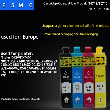 

4PK Compatible EPSON T0711 T0712 T0713 T0714 ink cartridge for Stylus D78/D92/DX7000F/DX5000/DX4050/4000/4400/4450/DX5050/DX6000