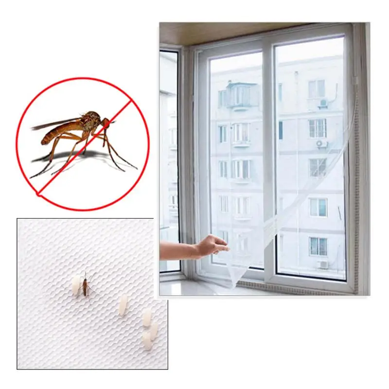 Самоклеящаяся противомоскитная сетка ветровая шторка насекомое муха комар ошибка сетка на окно экран s 200 см x 150 см DIY