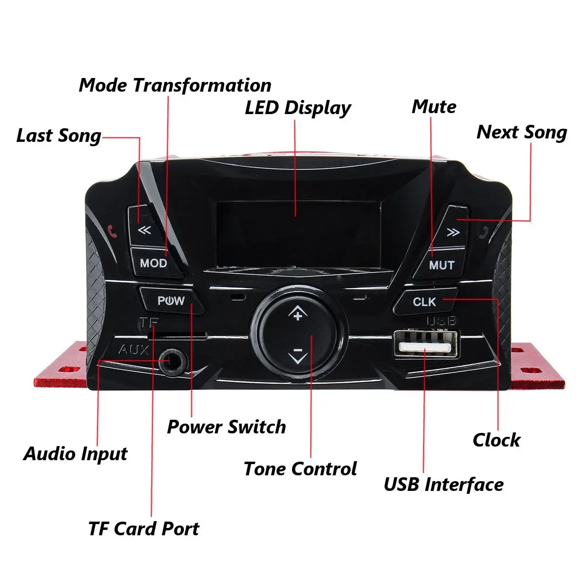 Мотоцикл bluetooth аудио звуковая система стерео динамик s FM радио MP3 музыкальный плеер Скутер ATV пульт дистанционного управления сигнализация динамик