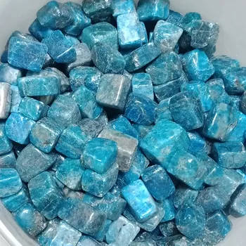 

DHXYZB 1kg Natural Blue apatite gravel square energy stone Crystal Quartz Mineral Specimen Fish Tank Garden home Decora 20-30mm