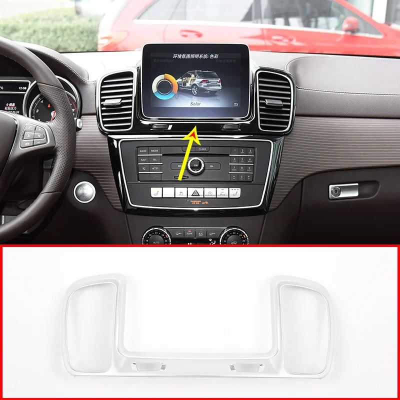 

Car ABS Matt Central Control Air Outlet Decorative Frame Trim For Mercedes Benz GLS GLE Class Car Accessories