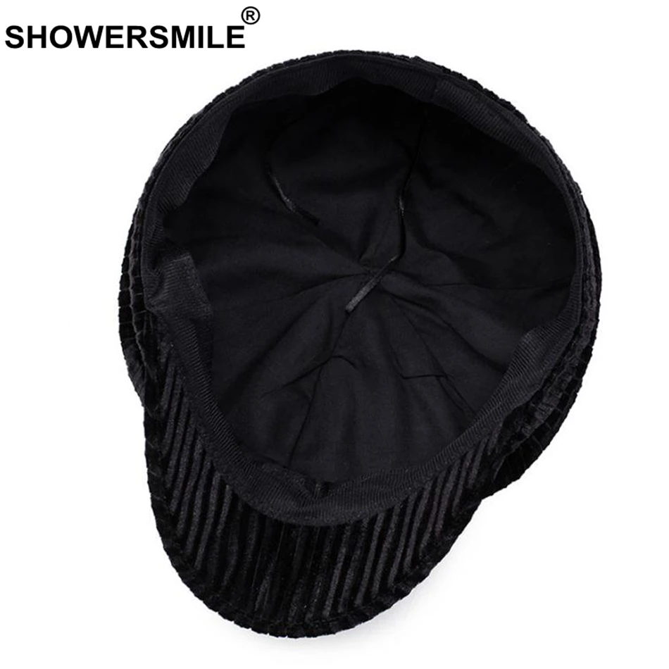 SHOWERSMILE, велюровая шапка, розовая, Newsboy, кепка s, женская, однотонная, повседневная, Duckbill, шапки, плюща, Вельветовая, Британская, осенняя, зимняя, модная, Baker Boy, Кепка