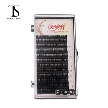 

12 Rows/case 8-14mm Mix Eyelash Extension Premium Natural Lash Extension Mink Individual Eyelashes Mix In One Tray False Eyelash