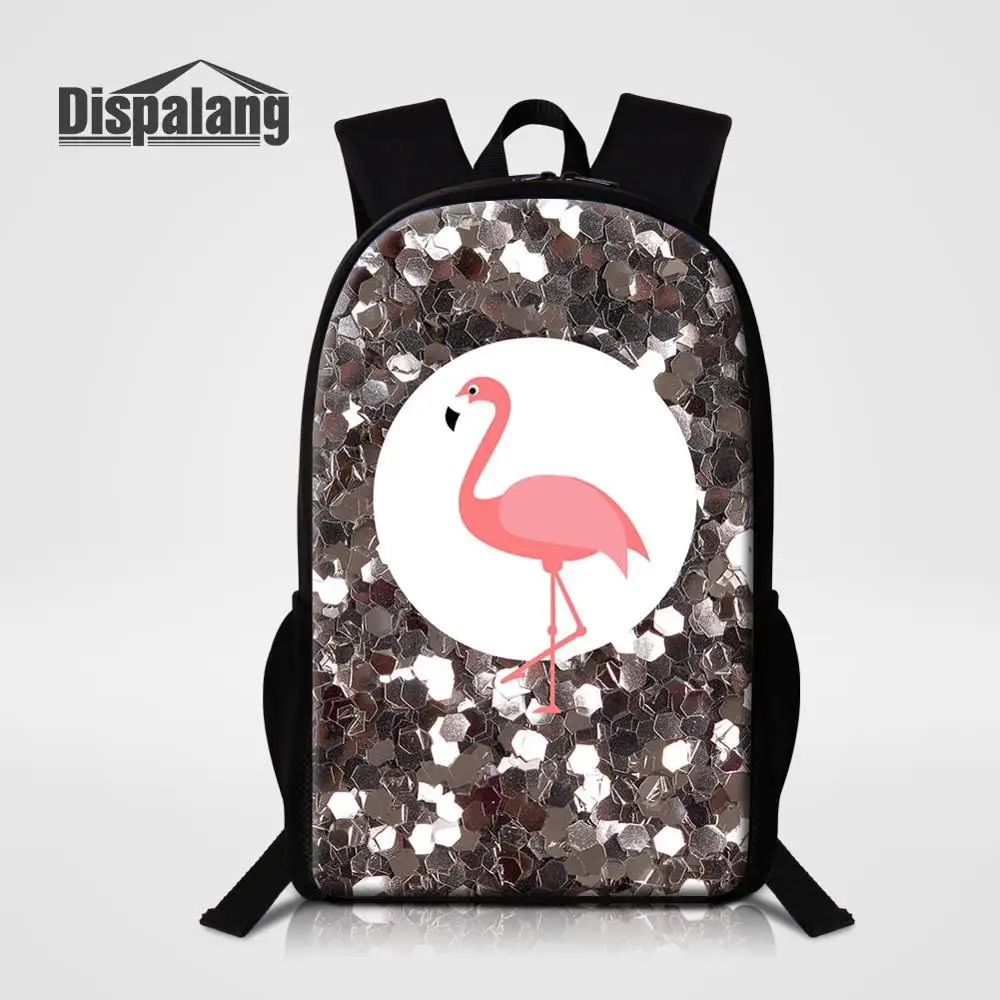 3 PCS Set 16 Inch Backpack With Pencil Case Lunchbag For School Flamingos Animal School Bags Children Custom Design Bagpack Pack - Цвет: Backpack Only3