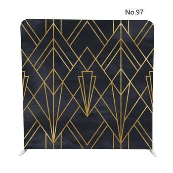 

8ft golden geometric pattern on paper texture for double sided printing on fabric pillowcase backdrop
