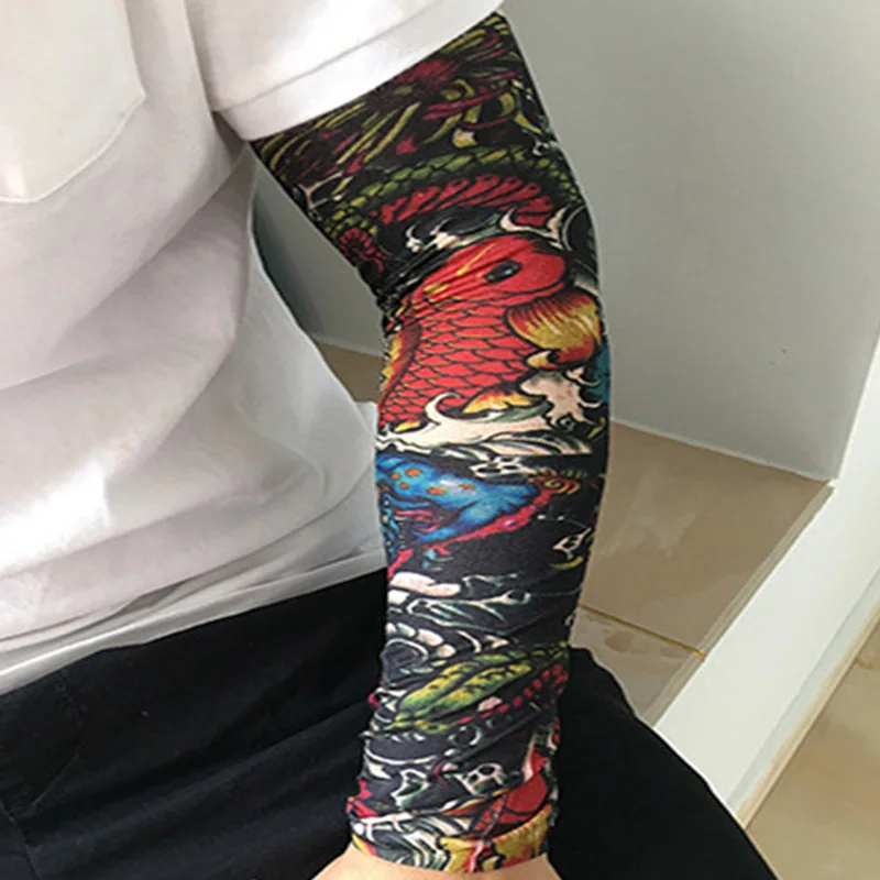 

NEW Cycling Sleeves 3D Tattoo Printed Armwarmer UV Protection MTB Bike Bicycle Compression Sleeves Arm Protection Ridding Sl