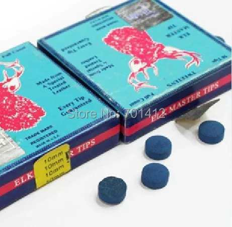 

20boxes 500pcs/lot 11mm ELK master snooker cue tips/billiard tips/pool cue tips blue color made in china