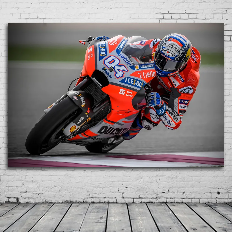 Andrea Dovizioso мотогонщика гоночный Superbike Плакаты Wall Art Картина шелковой из плотной