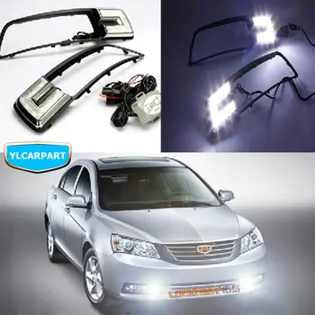 

For Geely Emgrand 7 EC7 EC715 EC718 Emgrand7 E7, Car front refit LED daytime running light, fog light seat.DRL