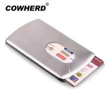 Slide Out Card And Get Free Shipping On Aliexpress 1 Piece Business Card Holder Women Vogue Thumb Slide Out Stainless Steel Pocket Id Credit