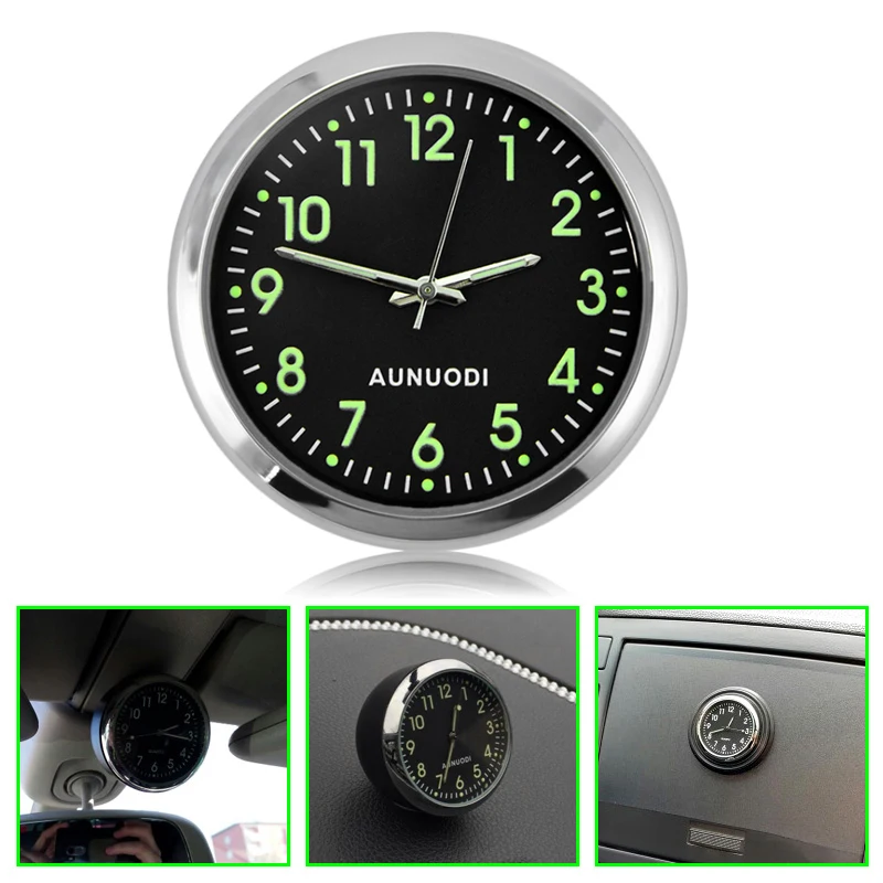 Luminous Car Clock Mechanics Quartz Clock Mini Noctilucent Watch Clocks