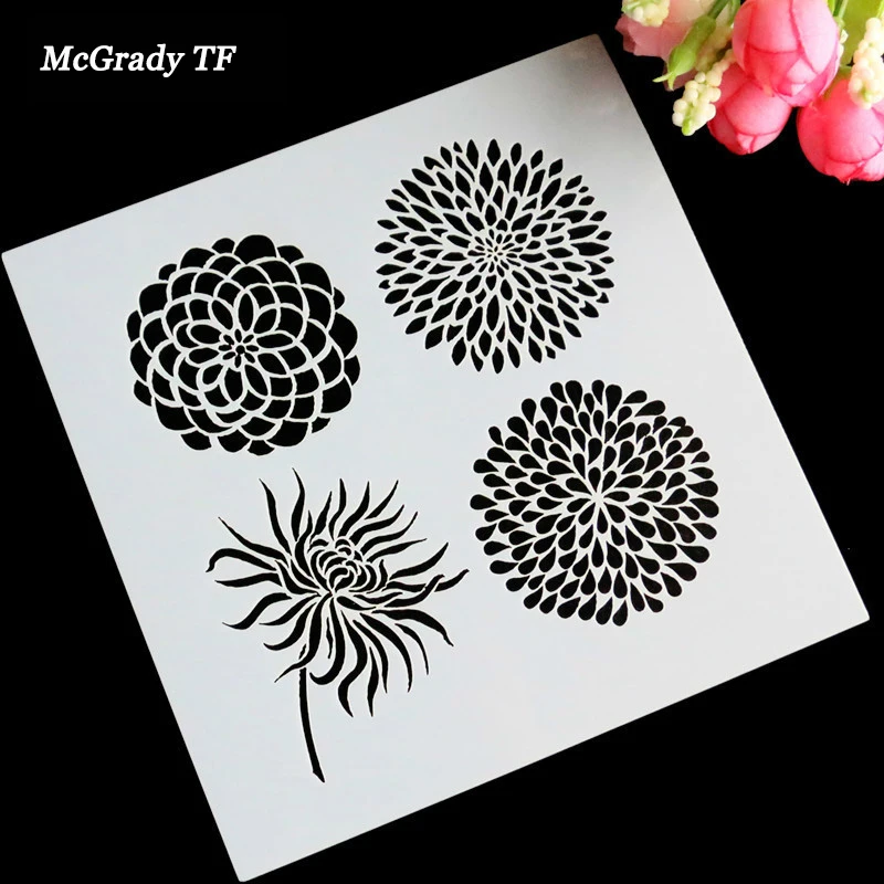 

Flowers Dragonfly Spilling Ink Layering Stencils For DIY Decorative Embossing Paper Cards Crafts Stamps Free Shipping