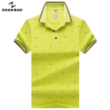 Летний стиль, мужская деловая Повседневная рубашка поло с отворотами в полоску, роскошная Высококачественная хлопковая рубашка поло с коротким рукавом