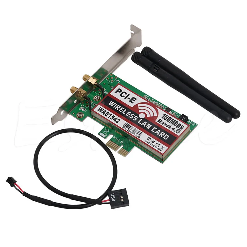 

2019 New Bluetooth 4.0 Wireless 50M PCI-E PCI Express Card WIFI Network LAN Ethernet NIC