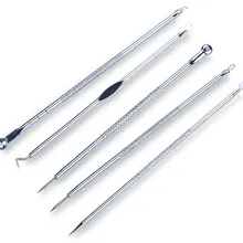 5 шт. уход за кожей лица из нержавеющей стали черные пятна акне экстрактор прыщей набор инструментов очищающее средство Красота аксессуары# S1532