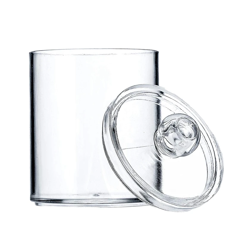 

Dispenser Apothecary Jars Bathroom Holder Storage Canister Clear Plastic Acrylic Jar For Cotton Ball,Cotton Swab,Q-Tips,Cotton