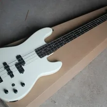 Высокое качество, FDPB-6019, белый цвет, твердая липа, корпус, палисандр, гриф сзади, 4 струны, точный бас