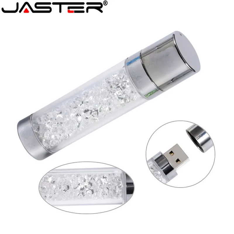 JASTER модный 3-цветный Кристалл маленькая круглая Колонка реальная емкость креативный USB 2,0 4 ГБ 8 ГБ 16 ГБ 32 ГБ 64 ГБ USB флеш-накопитель