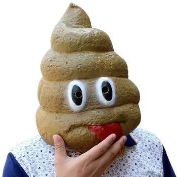 

Mud Shit Latex Funny Mask Masquerade Bar Party Prank Stool Halloween Mask Gadgets Novelty Interesting Toys for Birthday Gifts