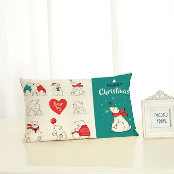 

Personalized Cartoon Animals Cushion Covers Fashion Creativity Home decoration 30x50 Decorative Beige Linen Pillow Case