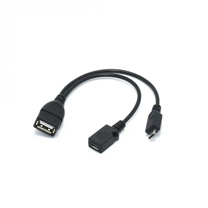 2 в 1 OTG Micro USB хост Мощность Y сплиттер USB адаптер к Micro 5 Pin Мужской Женский кабель HJ55