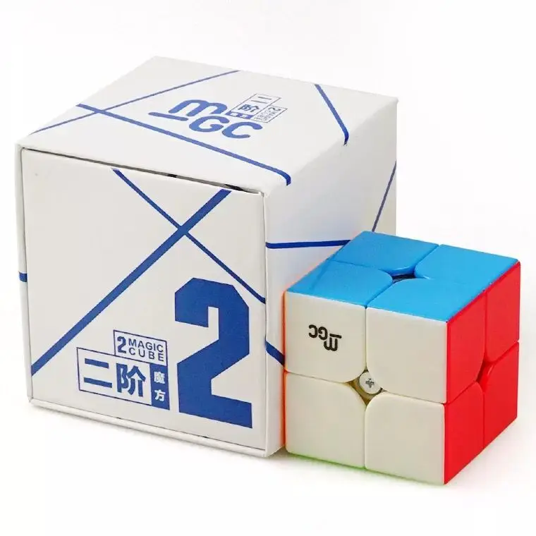 Лидер продаж Yj Yongjun MGC M 3x3x3 2x2x2 Магнитный 2x2 mgs3 II V2 3x3 скоростной Магический кубик Профессиональный твист развивающие игрушки - Цвет: MGC 2x2 stickerless