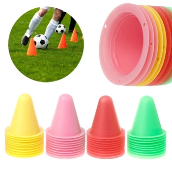 

10pcs inline skating Skateboard Mark Cup Soccer Rugby Speed training Equipment Space Marker Cones Slalom Roller Skate Pile Cup