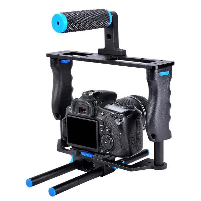 

Aluminum Alloy Camera Video Cage Stabilizer Shooting Accessory with Handle for Panasonic GH4 A7S A7 A7R A7RII A7SII