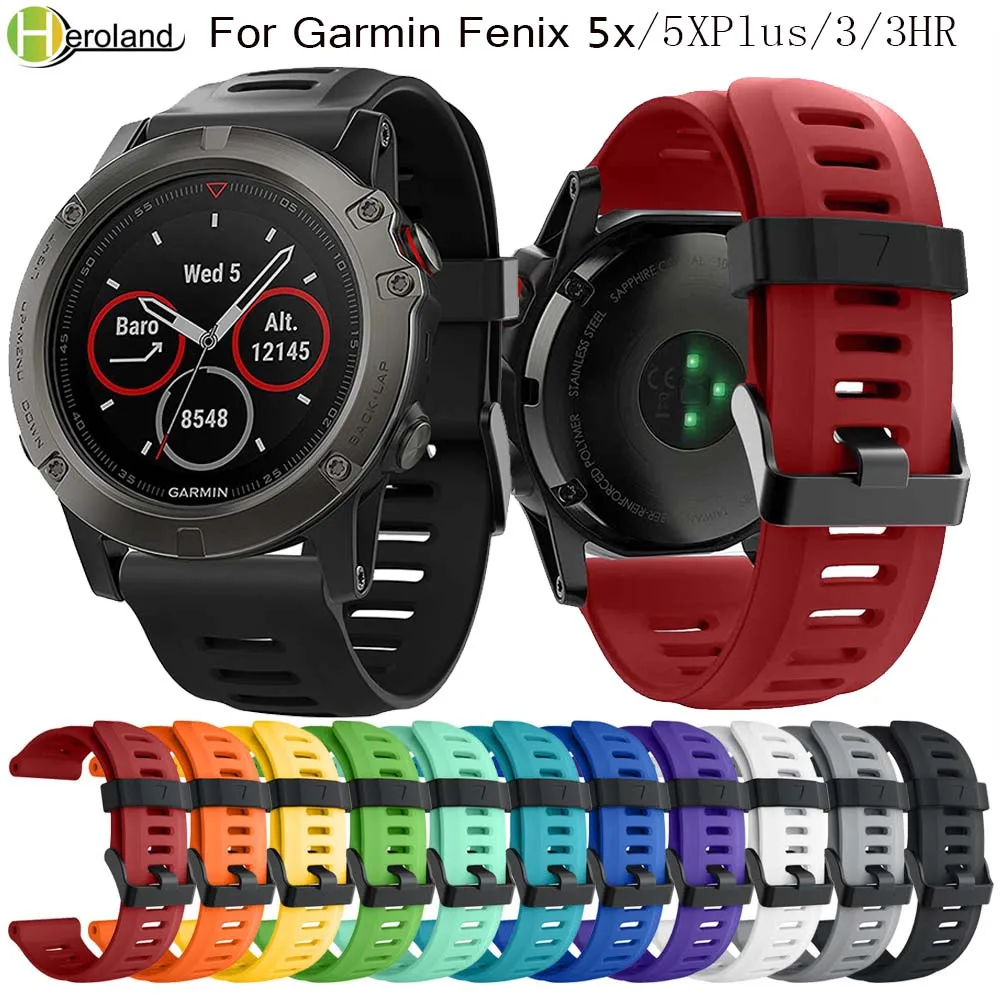 26 мм ремешок для часов Garmin Fenix 5x ремешок для спорта на открытом воздухе силиконовый ремешок для часов Ремешок для Garmin Fenix3/3HR/Fenix 6X Plus с инструментами