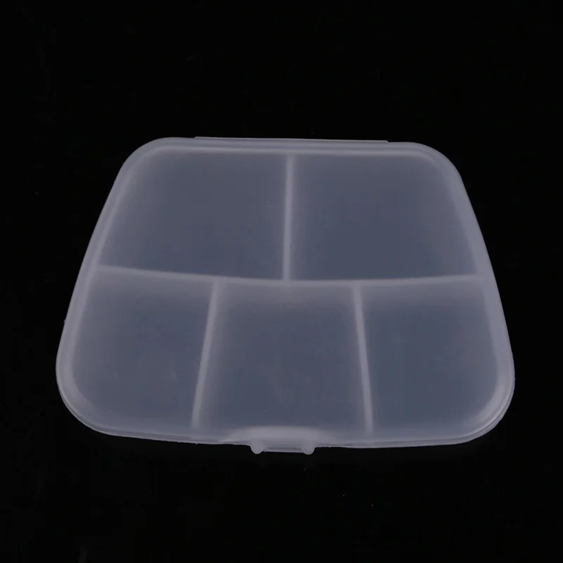 

New Style Quality Mini Portable 5 Cells Empty Pill Box Case for Pills Medicine Drug Jewelry Gems Storage Case HR