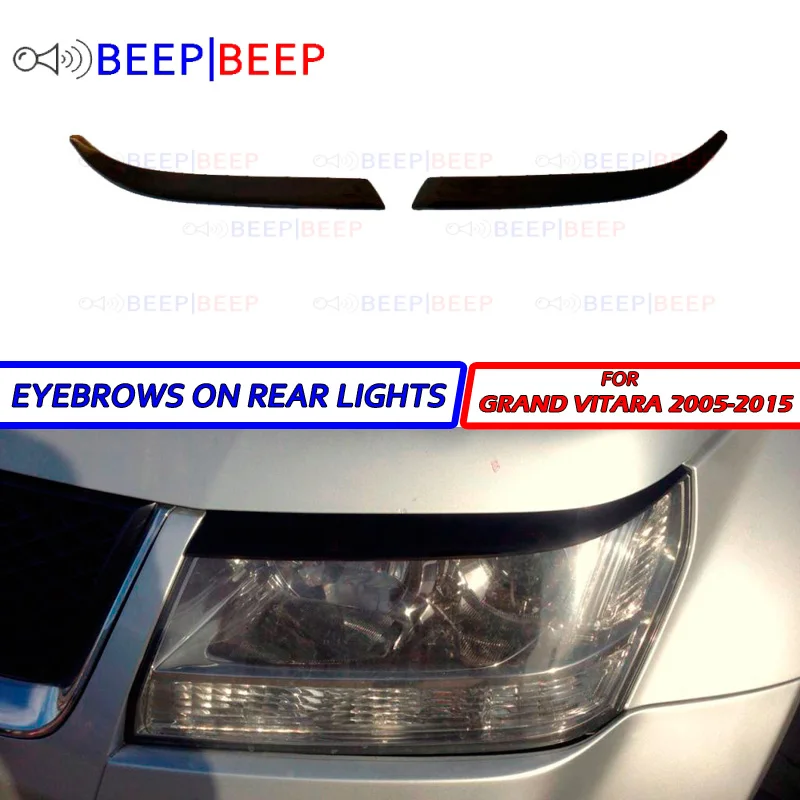 

Eyebrows for Suzuki Grand Vitara 05-15 | Escudo on headlights cilia eyelash molding decoration car styling tuning accessories