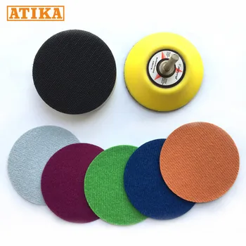 

1pc 3 Inch Backing Pad with 6mm Shank + 1pc 3 Inch Interface Pad + 20pcs Flocking Waterproof Sandpaper Abrasive Tools