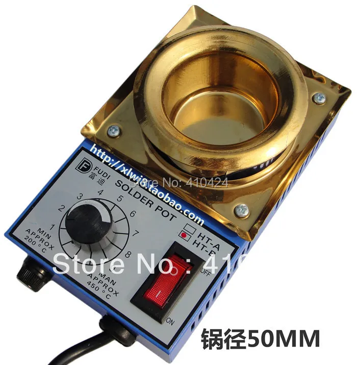 

220V 150W solder pot tin melting furnace thermoregulation stainless steel 50mm 200 ~ 450 centigrade