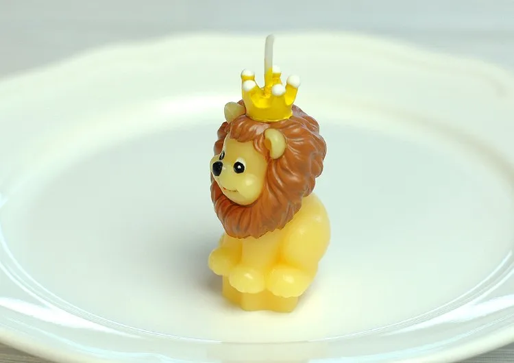 Детская креативная свеча с изображением короля льва на день рождения, бездымные свечи для детей на день рождения, товары для вечеринок, креативные подарки