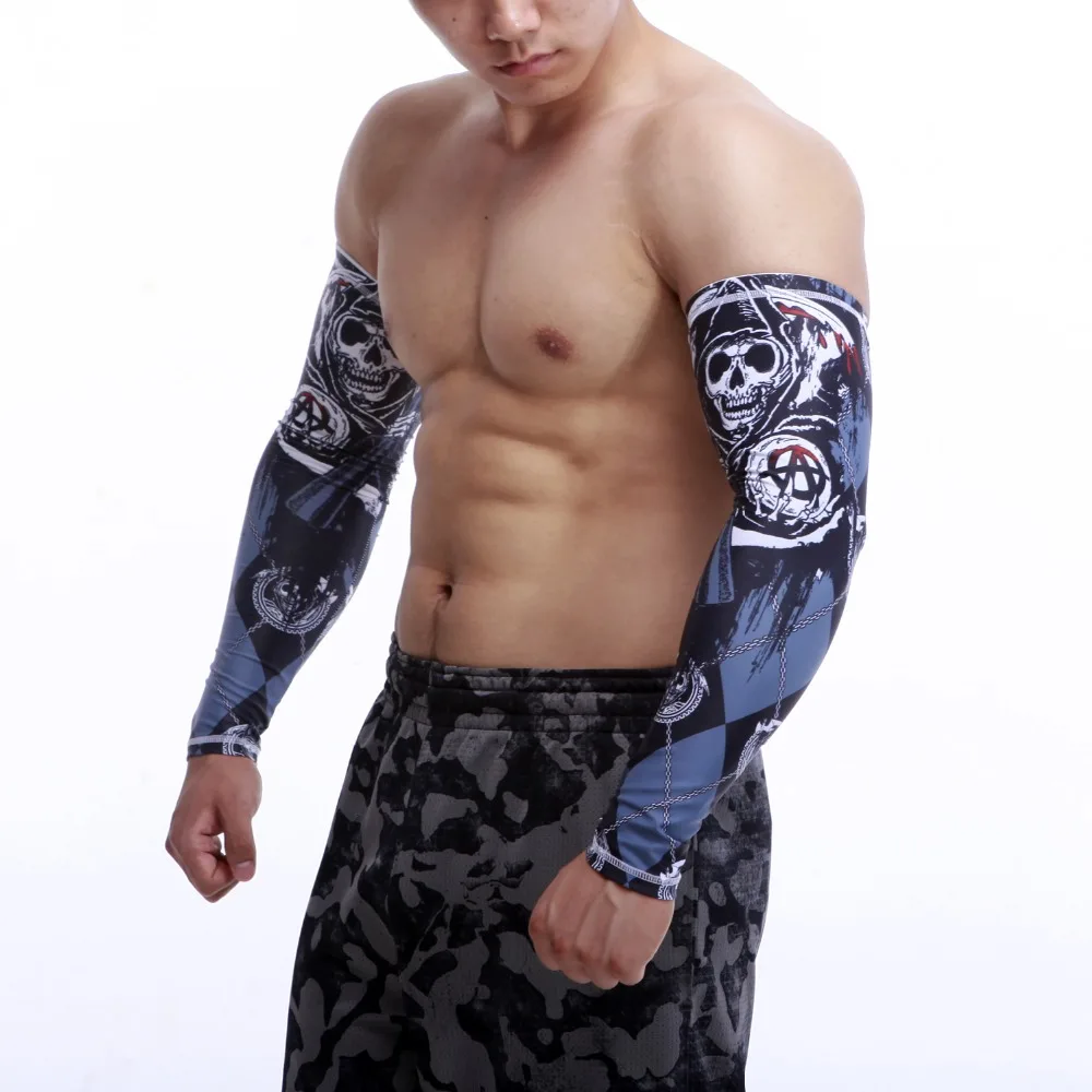 

Outer sun protection peacock print sports cool sleeve riding tattoo arm protector elbow protector sleeve
